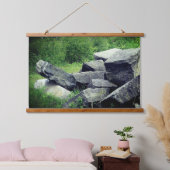 Big Granite Rocks Natuur Hangend Wandkleed (Slaapkamer)