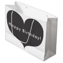 Big Gray Heart | Happy Birthday Gift Bag