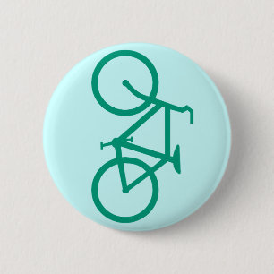Big Green Bicycle Ronde Button 5,7 Cm