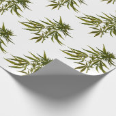 Big Green Buds op White Personalized Cadeaupapier (Hoek)