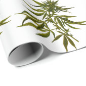 Big Green Buds op White Personalized Cadeaupapier (Rol Hoek)