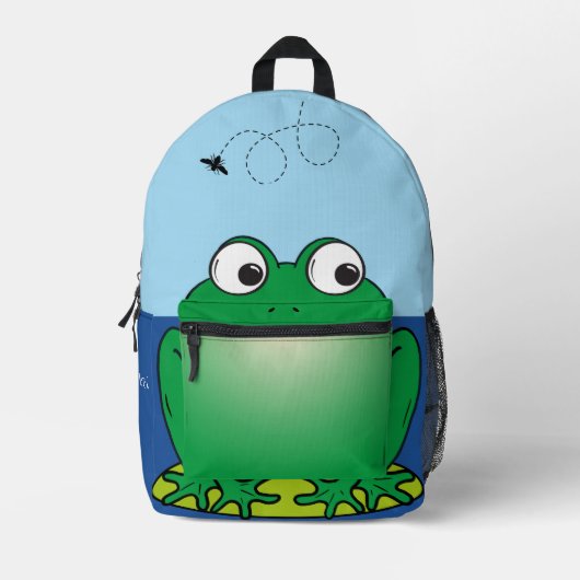 Big Green Frog Bedrukte Rugzak (Voorkant)