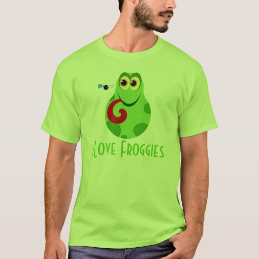 Big Green Frog Love T-shirt (Voorkant)