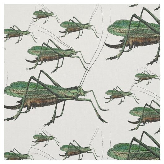 Big Green Grasshoppers  Engraving Stof (Swatch)