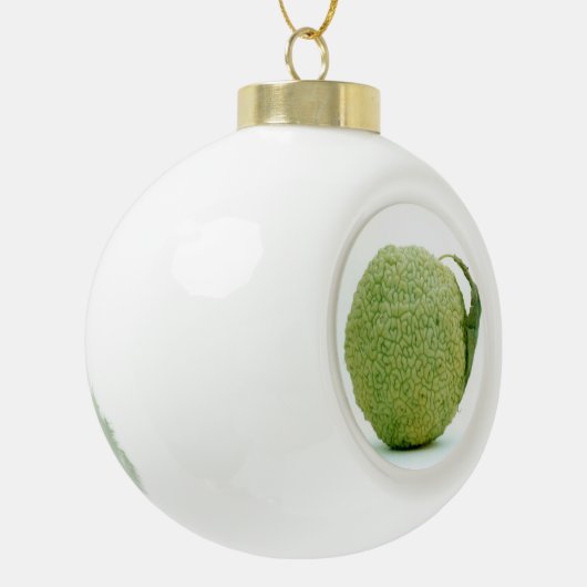 Big Green Hedgeapple Keramische Bal Ornament (Links)