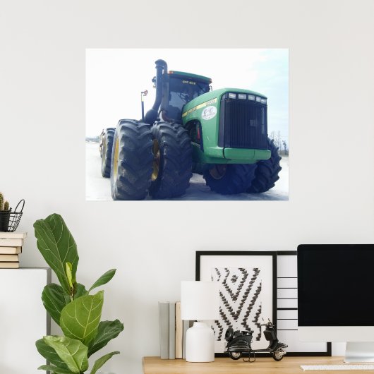 Big Green Tractor Canvas Poster (Thuiskantoor)