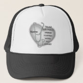 Big Grey Heart Luchtmacht Verpleegster Trucker Pet (Voorkant)