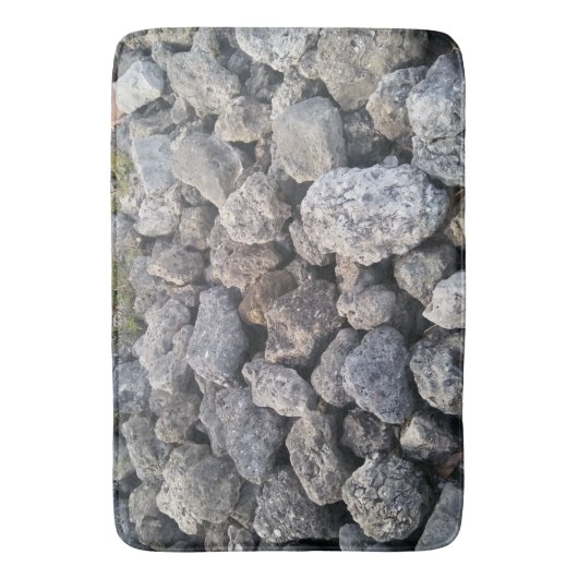 Big Grey Rocks Afbeelding Design Fun Badmat (Voorkant Verticaal)