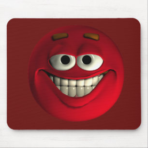 Big Grin Red Emoticon Muismat