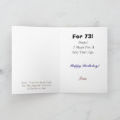 Big Grinning Ham Radio Operator 73 Verjaardag Kaar Kaart (Binnen)