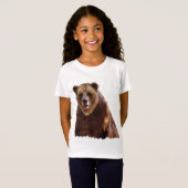 Big Grizzly Beer Wildlife Art Gift T-shirt (Voorkant volledig)
