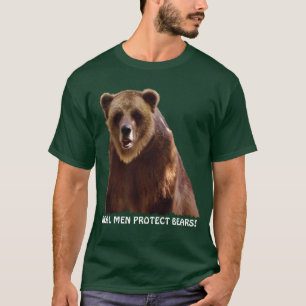 Big Grizzly Beer Wildlife Protection Art Gift T-shirt