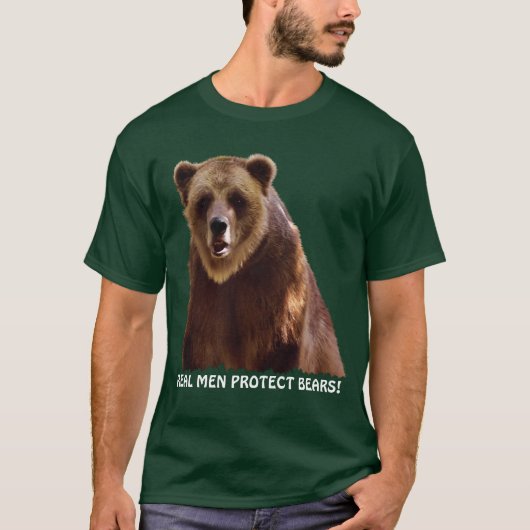 Big Grizzly Beer Wildlife Protection Art Gift T-shirt (Voorkant)