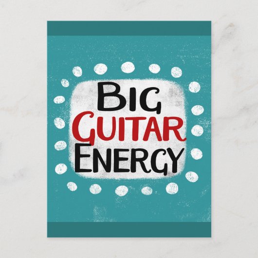 Big Guitar Energy Briefkaart (Voorkant)