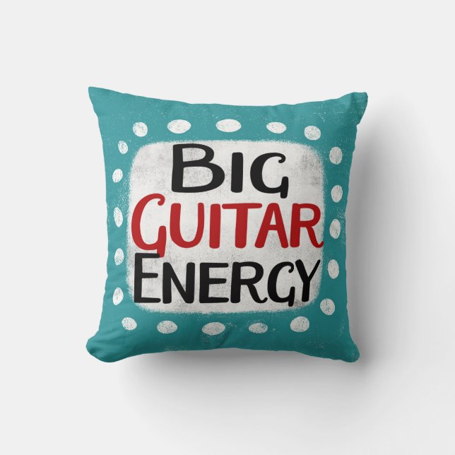 Big Guitar Energy Sierkussen (Voorkant)
