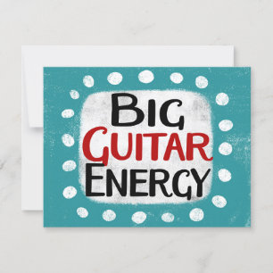Big Guitar Energy Wenskaart Kaart