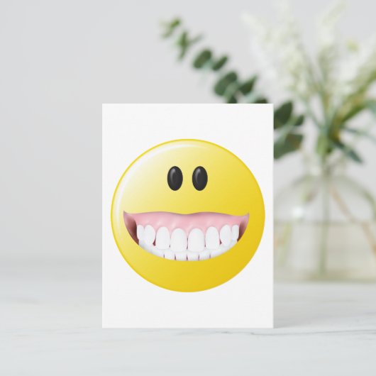 Big Gums Face Briefkaart (Staand voorkant)