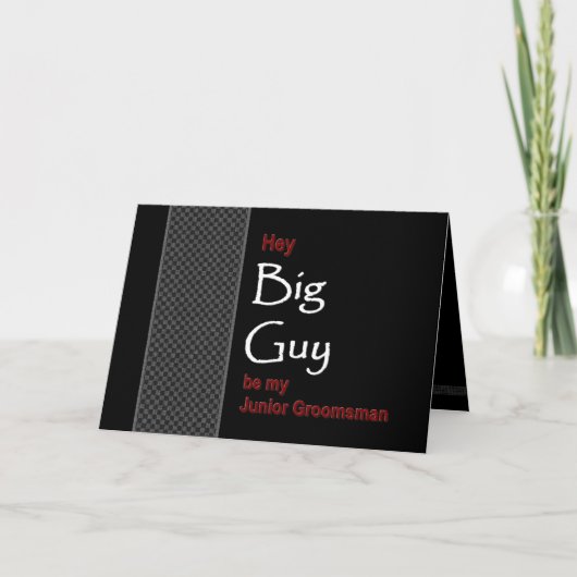 BIG GUY Junior Groomsman Wedding Invitation (Voorkant)