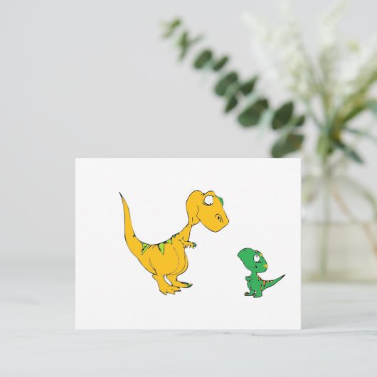 Big Guy & Lil Guy Briefkaart (Staand voorkant)