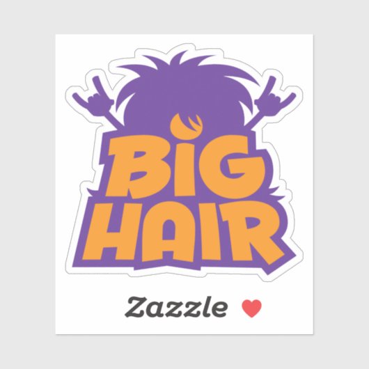 Big Hair Band Logo Sticker (Vel)
