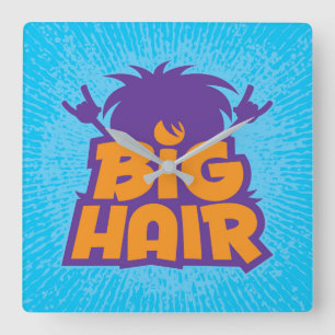 Big Hair Band Logo Vierkante Klok