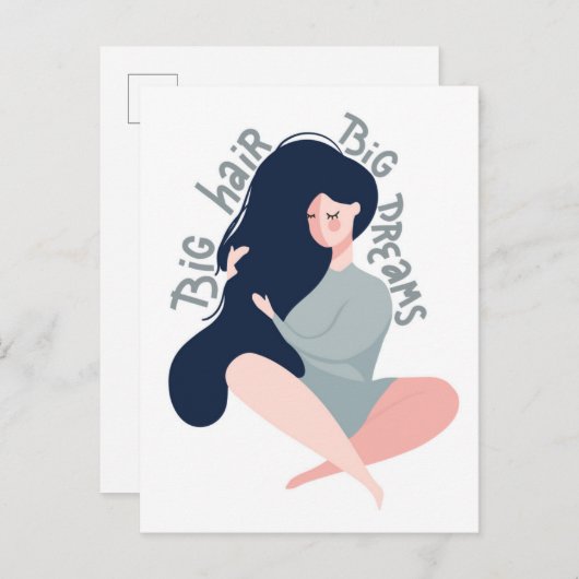 Big Hair Big Dreams Briefkaart (Voorkant / Achterkant)