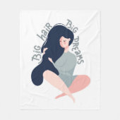Big Hair Big Dreams Fleece Deken (Voorkant)