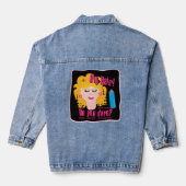 Big Hair Dare Funny Tighties Flashback Toon Denim Jacket (Achterkant)