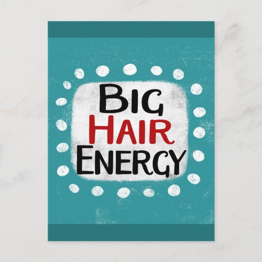 Big Hair Energy Briefkaart (Voorkant)