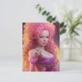 Big Hair Woman Briefkaart (Staand voorkant)