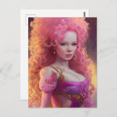 Big Hair Woman Briefkaart (Voorkant / Achterkant)