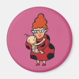 Big Hallo Hugs uit Auntie in Red Magneet
