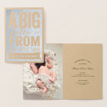 Big Hallo Little Man Baby Boy Aankondiging