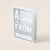 Big Hallo Little Man Baby Boy Aankondiging (Voorkant)