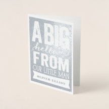 Big Hallo Little Man Baby Boy Aankondiging