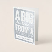 Big Hallo Little Man Baby Boy Aankondiging (Voorkant)