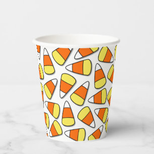 Big Halloween Yellow Oranje & White Candy Corn Papieren Bekers