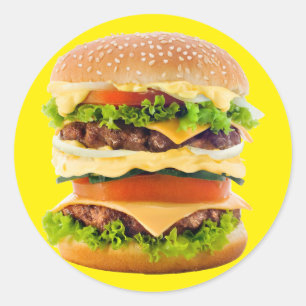 Big Hamburger Ronde Sticker