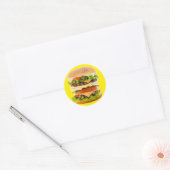 Big Hamburger Ronde Sticker (Envelop)