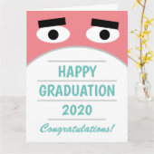 Big Happy Afstuderen klasse van 2023 gezichtsmaske Kaart (Gele Bloem)