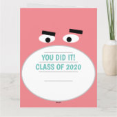 Big Happy Afstuderen klasse van 2023 gezichtsmaske Kaart (Achterkant)