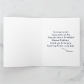 Big Happy Birthday Mannen Waterverf Plant Aangepas Kaart (Binnen)