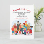 Big Happy Family Reunion Uitnodiging (Staand voorkant)