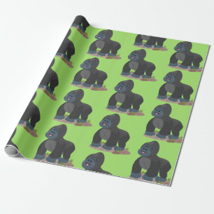 Big happy gorilla cartoon illustratie cadeaupapier