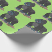 Big happy gorilla cartoon illustratie cadeaupapier (Hoek)