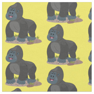 Big happy gorilla cartoon illustratie stof
