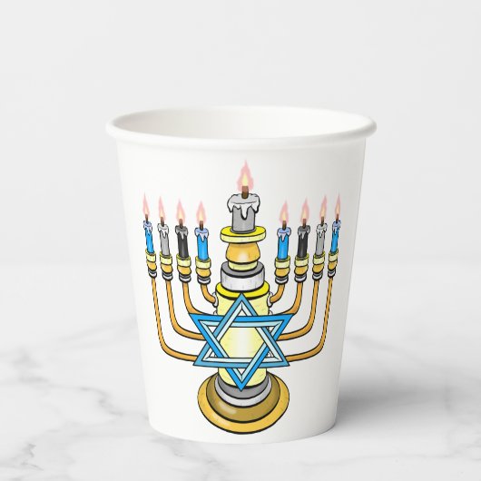 Big Happy Hanukkah Papieren Bekers (Achterkant)