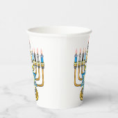 Big Happy Hanukkah Papieren Bekers (Rechts)