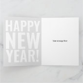 Big Happy New Year-kaart met leuke moderne typogra Kaart (Binnen)