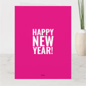 Big Happy New Year-kaart met leuke moderne typogra Kaart (Achterkant)